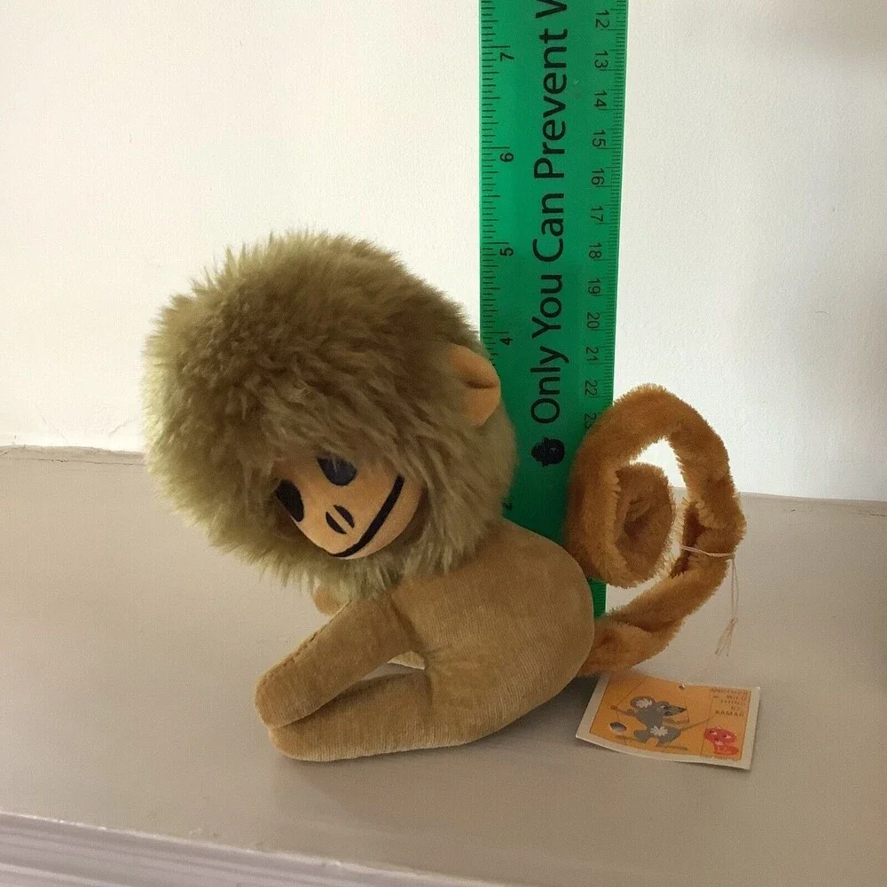 Vintage Kamar 1967 Mai Tai Monkey Toy Plush Doll Original Tag Made in Japan